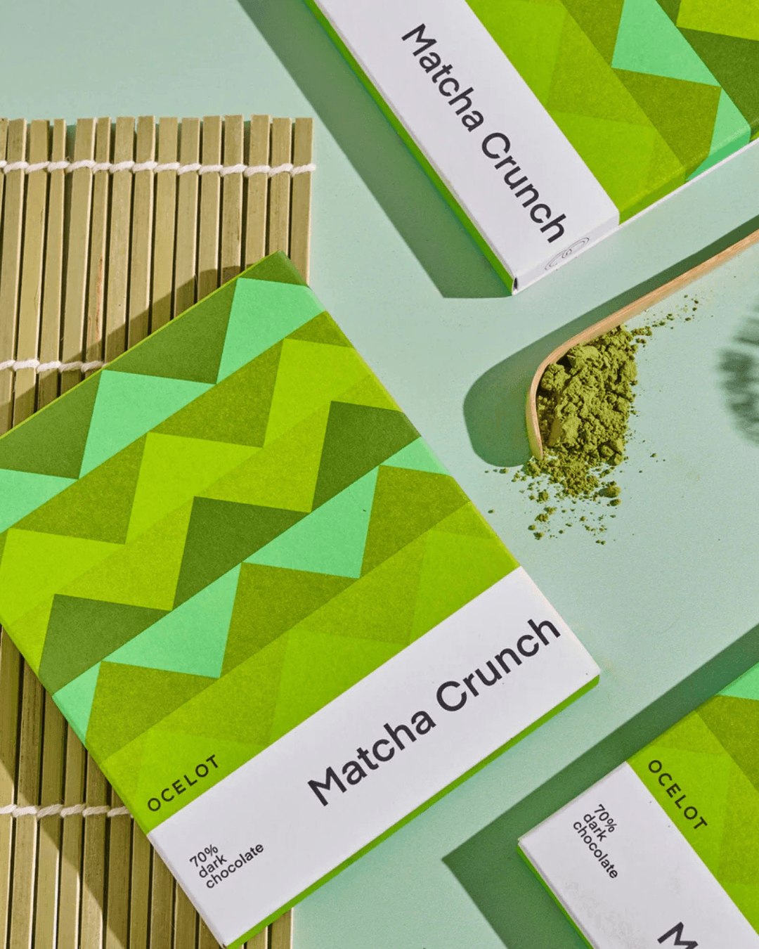 Bio-Dunkle Schokolade 70% mit Matcha Iri Genmaicha Tee, 70g