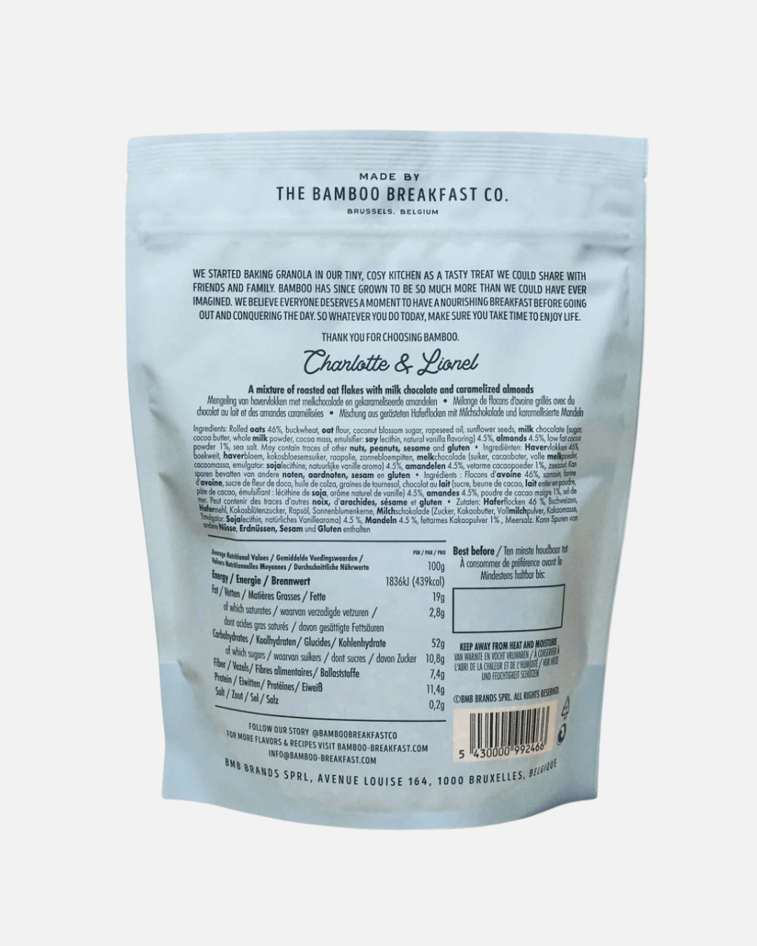 Chunky Granola with Milk Chocolate and Almonds, 500g