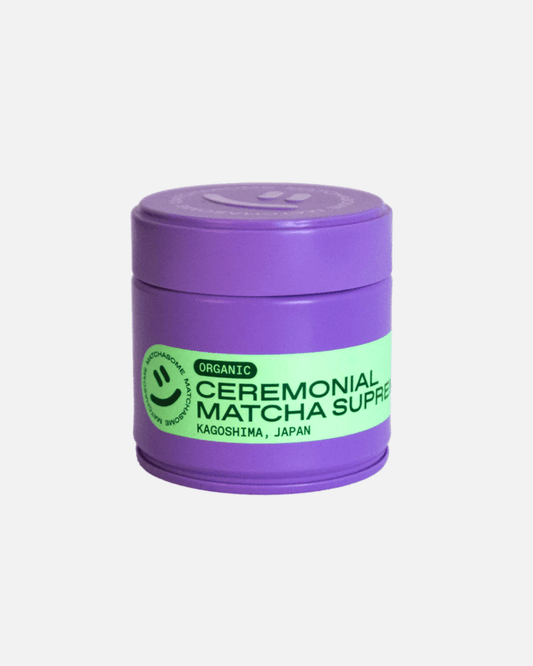 Lila Dose „Bio Ceremonial Matcha Supreme“ aus Kagoshima, Japan von Matchasome.