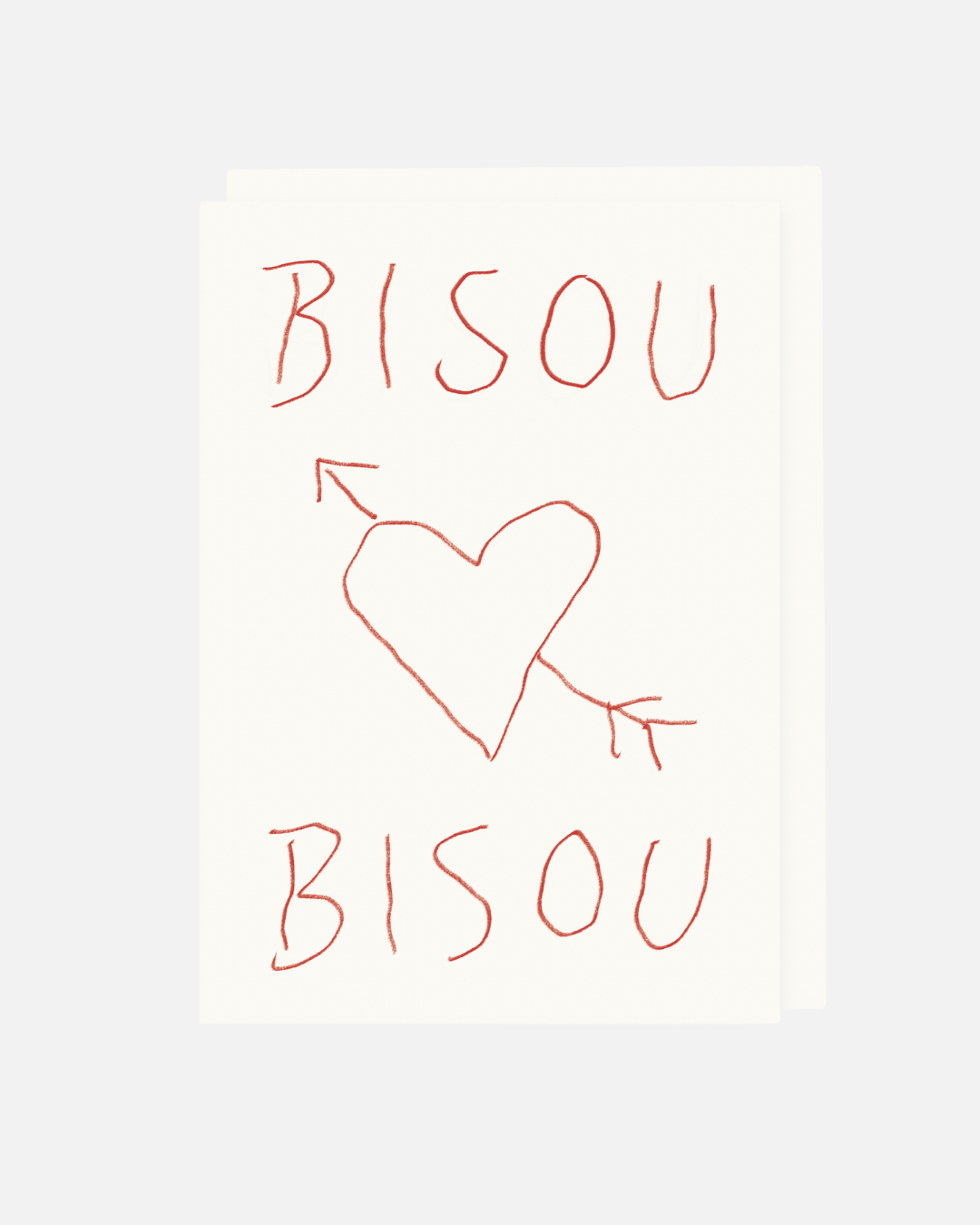 Liebeskarte - Bisou Bisou (personalisierbar)
