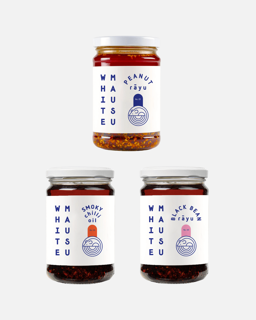 White Mausu Chiliöl Probierset, 3 x 240g